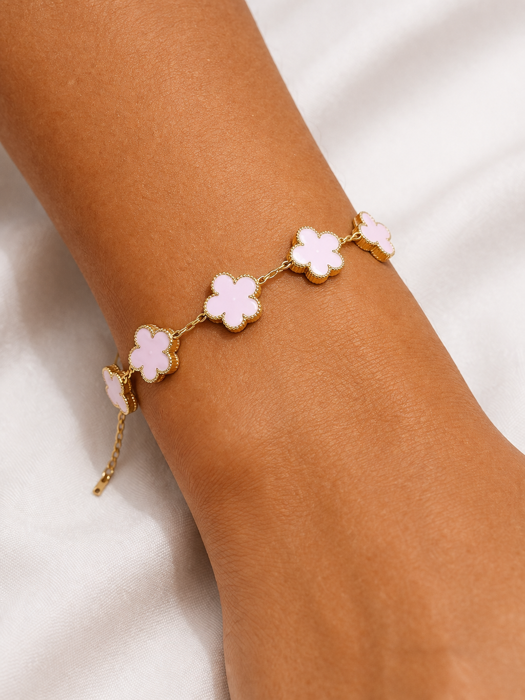 Bracelet "Pink Clover"